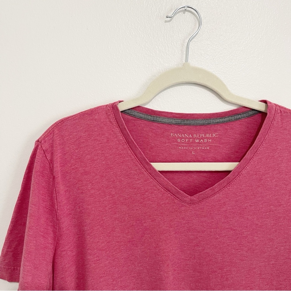 Banana Republic Men's 100% Cotton T-Shirts Lot Of 3 Short Sleeve V-Neck Tee Sz L - Picture 15 of 16